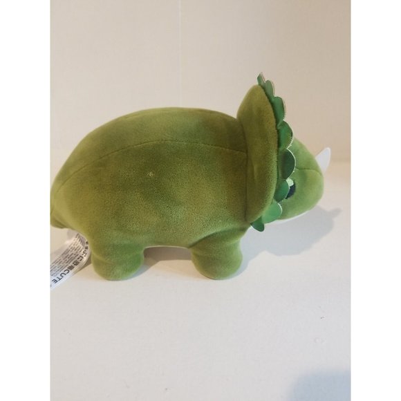Mochipuni Green Dinosaur Triceratops Plush - Green Dinosaur Plush Soft 7 in - Picture 4 of 4